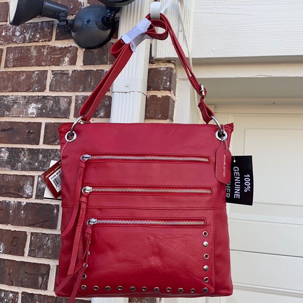 Rose Red leather bag